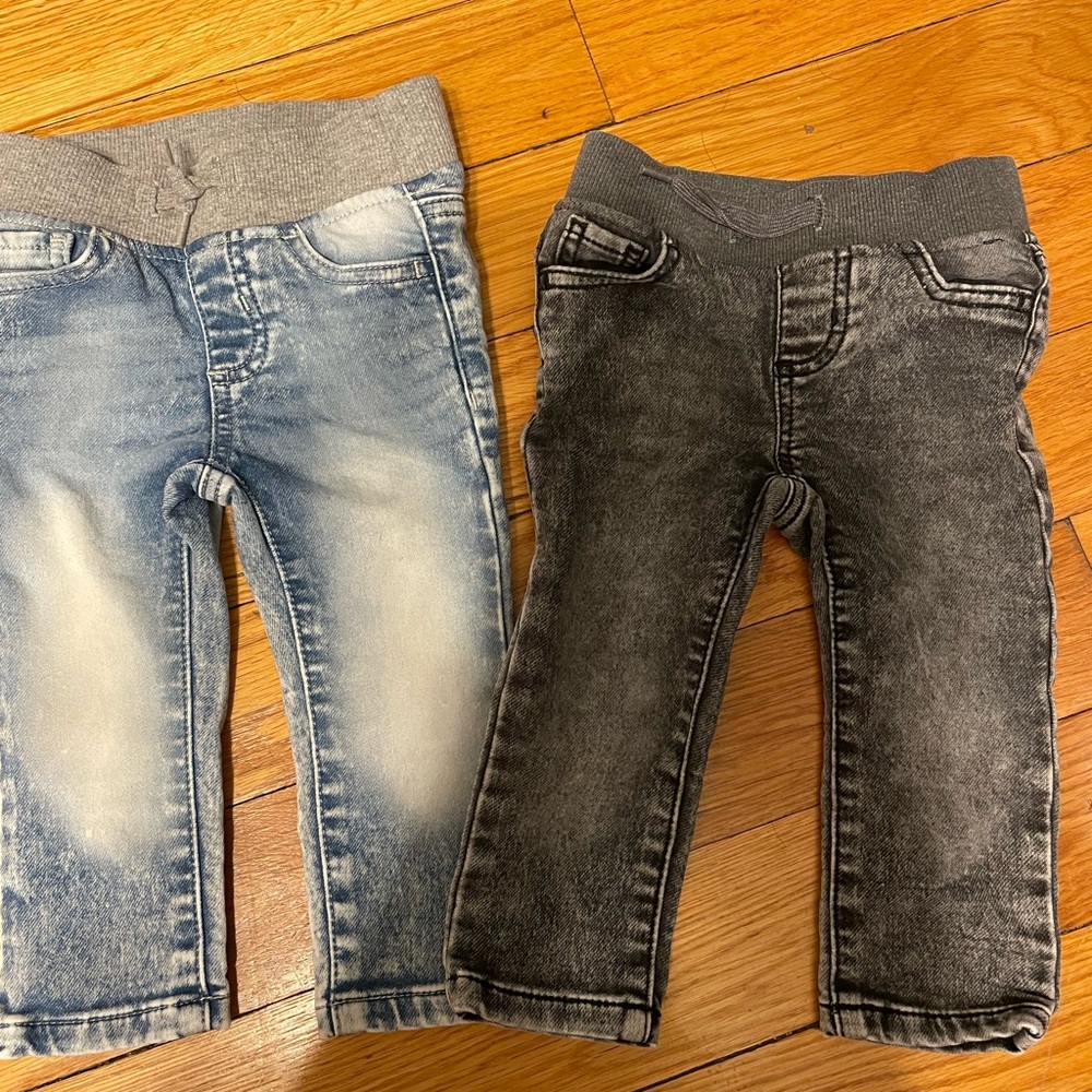Wonder Nation Kids Jeans - Light Blue and Dark Gray